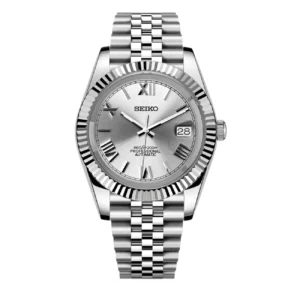 SEIKO MOD DATEJUST | ROMAN NUMERALS GREY
