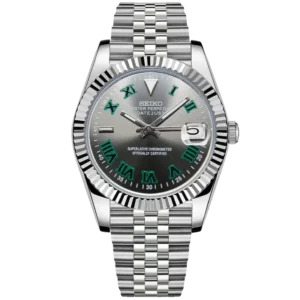 SEIKO MOD DATEJUST | WIMBLEDON GREEN GRAY