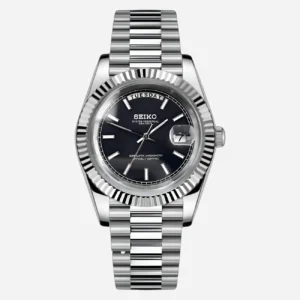 SEIKO MOD DAYDATE | BLACK SILVER