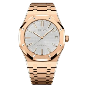 SEIKO MOD ROYAL OAK | WHITE ROSE GOLD
