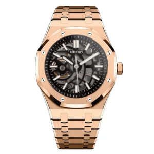 SEIKO MOD ROYAL OAK | ROSE GOLD SKELETON