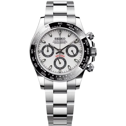 SEIKO MOD DAYTONA | VK63 BLACK WHITE PANDA