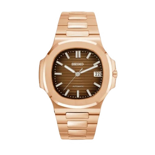 SEIKO MOD NAUTILUS | BROWN ROSE GOLD